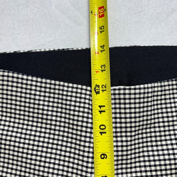 Old Navy Women's Black Tan Stretch Houndstooth Ankle Pants Size 14 Zip Side NWOT - Picture 11 of 12